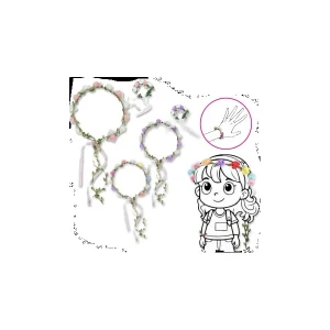 VARINHA / COROA DE FLORES  C/ PULSEIRA