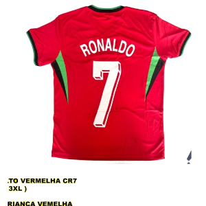 T-SHIRT ADULTO VERMELHA CR7