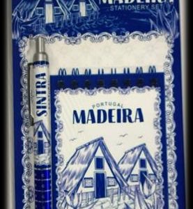 Bloco Notas + Esferografica Madeira
