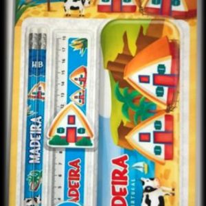 Conj. Estojo Metal Madeira