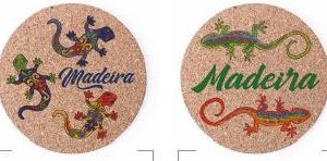 Conj 6 Bases Copos Cortiça Madeira